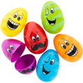 Large Funny Face Fillable Eggs - 8cm (6pk)