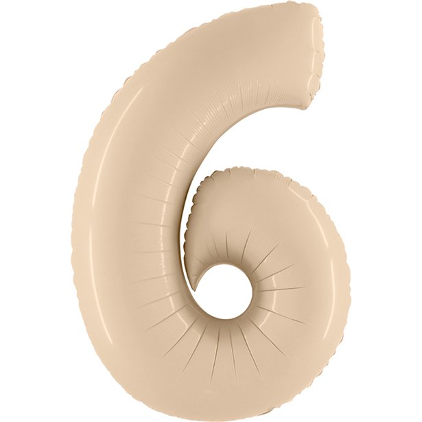 Satin Cream Foil Number Balloons - 40"