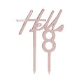 Mix It Up Hello 18 Rose Gold Cake Topper - 13cm x 10cm