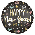 Happy New Year Confetti Print Balloon - 28" Foil