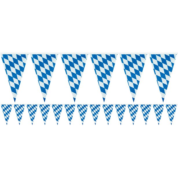 Bavarian Pennant Plastic Bunting - 4m