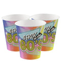 80's Paper Cups - 270cm (10pk)