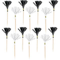 Black & Gold Fringe Food Pick (24pk)