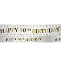 Sparkling Celebration 40th Foil Banner - 2.7m