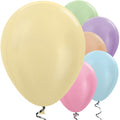 Multi-coloured Satin Balloons - 12" Latex Balloons (50pk)