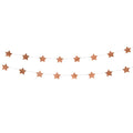 Rose Gold Star Foil Garland - 3.6m
