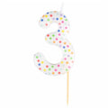 Number 3 Dots Candle