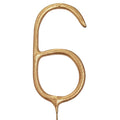 Gold Sparkler Number 6 Candle - 17.8cm