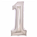 Silver Foil Number Balloons - 34"