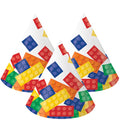 Block Party Children's Cone Paper Hats - 15cm (8pk)
