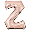 Rose Gold Letter Z Air Filled Balloon - 16" Foil