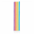 Colourful Assorted Tall Candles - 16cm (10pk)
