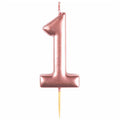 Number 1 Rose Gold Candle