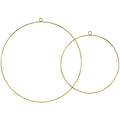 Hoops - Gold Metal Hanging Decorations (2pk)