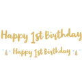 1st Birthday Blue Letter Banner - 1.8m
