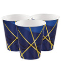 Navy and Gold Geode Foil Paper Cups - 266ml (8pk)