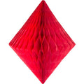 Red Honeycomb Diamond Decoration - 30cm