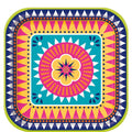 Boho Fiesta Square Plates - 23cm Paper Party Plates (8pk)
