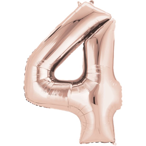 Rose Gold Foil Number Balloons - 34"