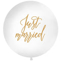 Gold Just Married Giant Balloon - 36" Latex