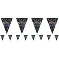 Holographic Music Happy Birthday Bunting - 3.9m