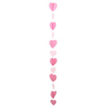 Pink Paper Heart Balloon Tail - 1.2m