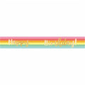 Happy Birthday Add an Age Pastel Rainbow Foil Banner - 1.74m