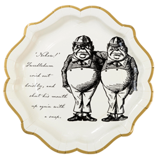 Alice in Wonderland Plates - 23cm (12pk)