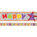 Multi Coloured 'Happy 2nd Birthday' Holographic Foil Banner - 2.7m