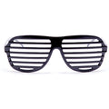 Black Slatted Glasses