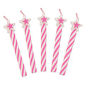 Pink Star Top Candles - 6cm (8pk)