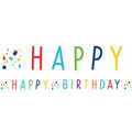 Confetti Birthday Happy Birthday Letter Banner - 1.8m