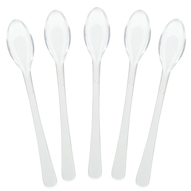 Clear Plastic Mini Spoons (40pk)