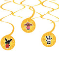 Bing Party Paper Swirl Hanging Decorations (6pk)