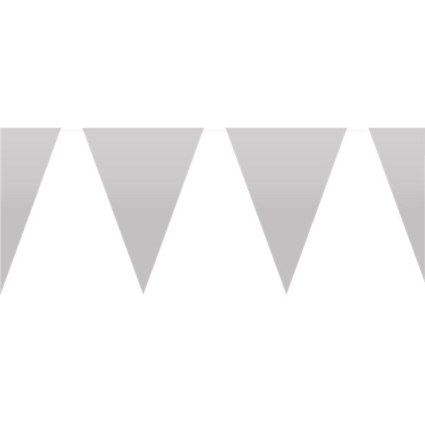 Silver Plastic Bunting - 10m