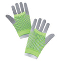 Neon Green Fishnet Gloves
