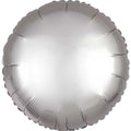 Platinum Satin Luxe Circle Foil Balloon - 18"