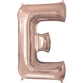 Rose Gold Letter E Air Filled Balloon - 16" Foil