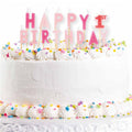 Happy 1st Birthday Pink Pick Candles