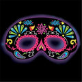 Black Ornamental Glow Stick Mask - 19cm