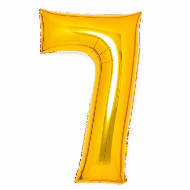 Gold Foil Number Balloons - 34"