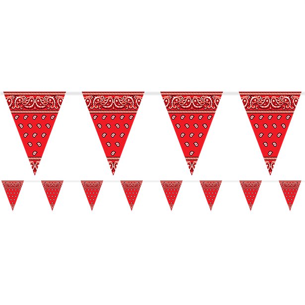 Bandana Print Plastic Bunting - 3.7m