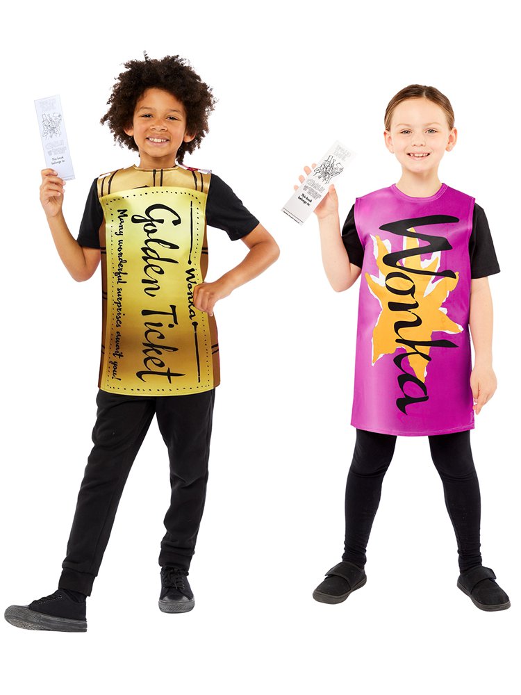 Roald Dahl Golden Ticket Wonka Bar - Child Costume
