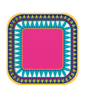 Boho Fiesta Square Plates - 18cm Paper Party Plates (10pk)