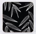 Black and White Leaf Set Of 4 Coasters