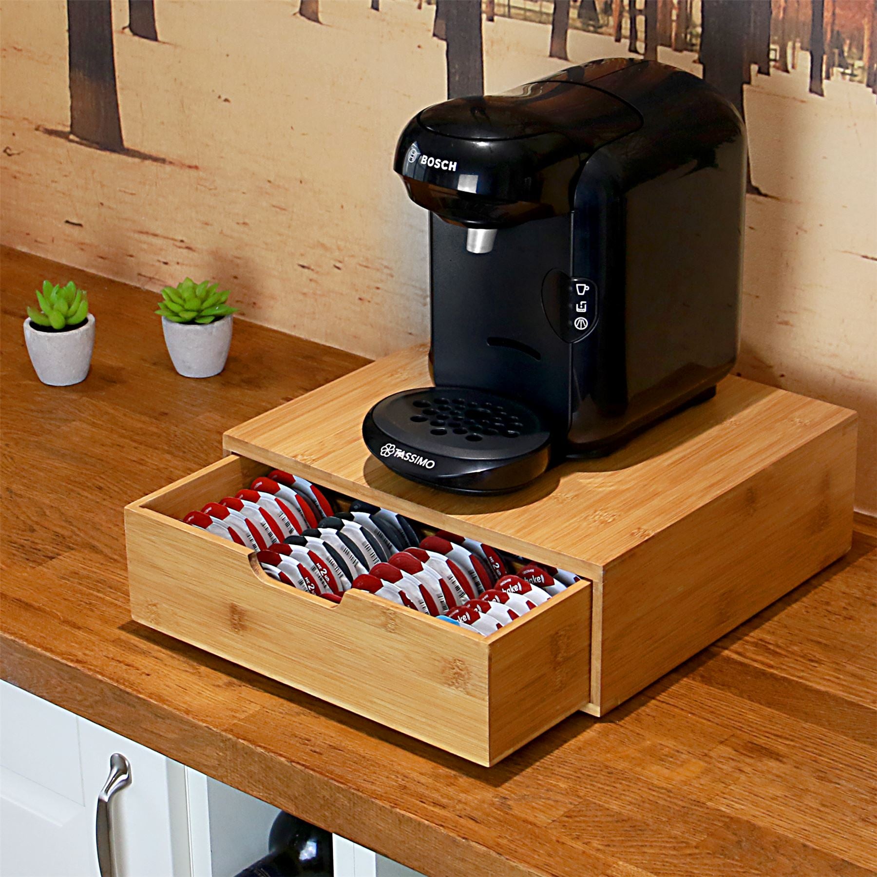 Bamboo 64 Tassimo Coffee Pod Drawer | M&W	