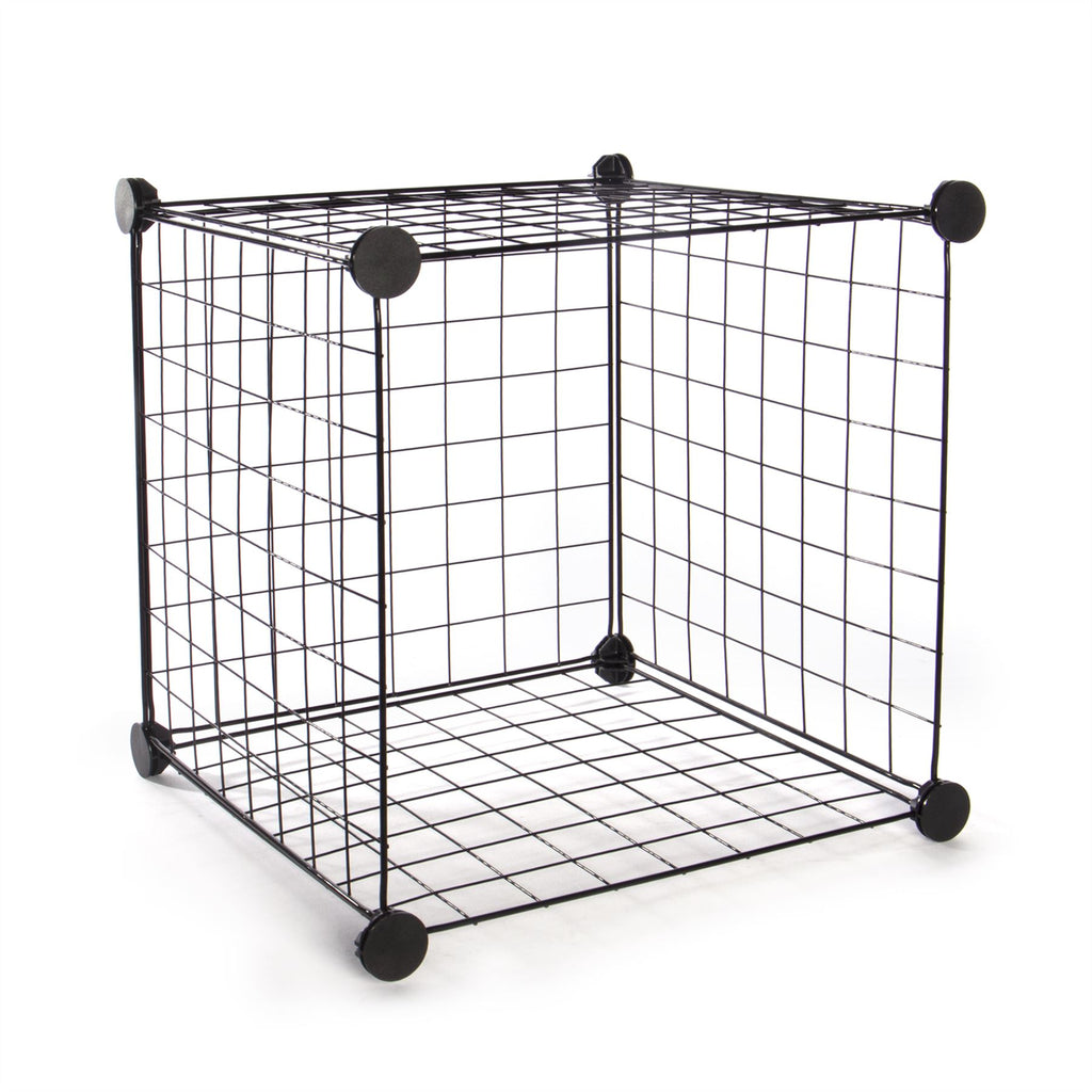4 Cube Wire Storage Shelves Black | Pukkr