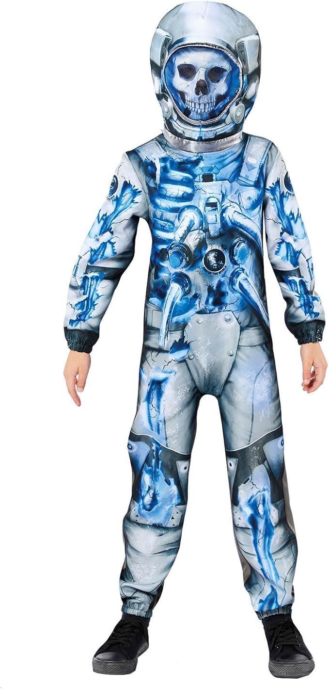 Astronaut Skeleton Boys Halloween Fancy Dress Child Costume - Age 4-6 Years