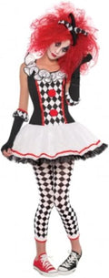 Harlequin Honey Clown Ladies Fancy Dress Costume UK Size 12-14