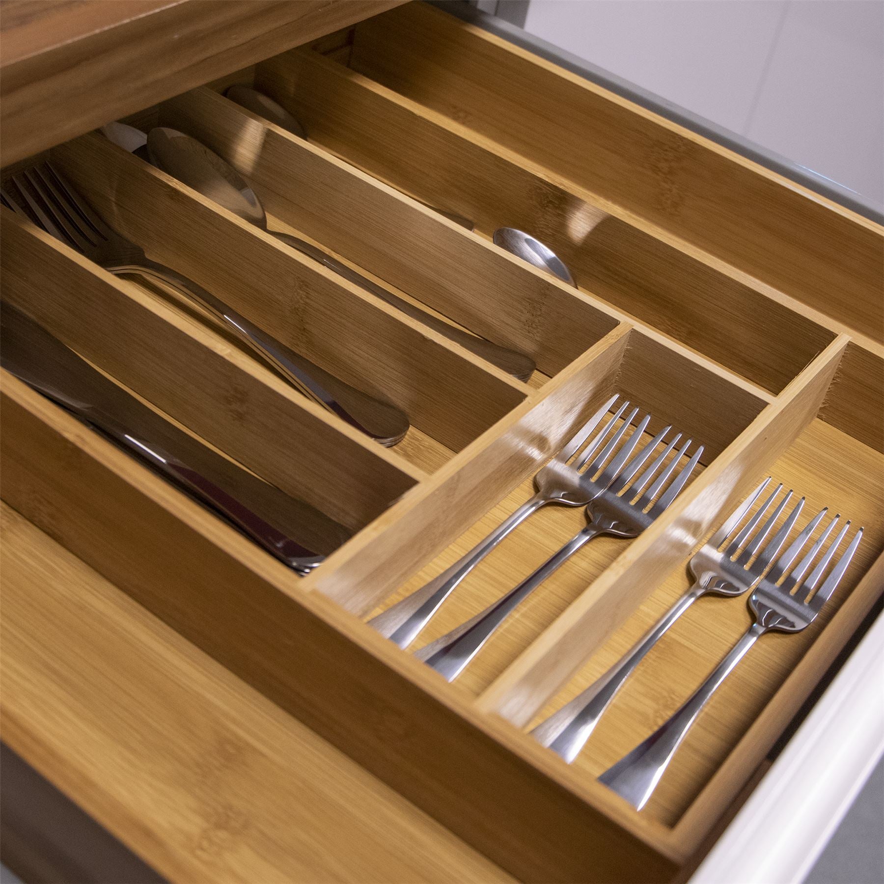 Bamboo Extending Cutlery Drawer | M&W	